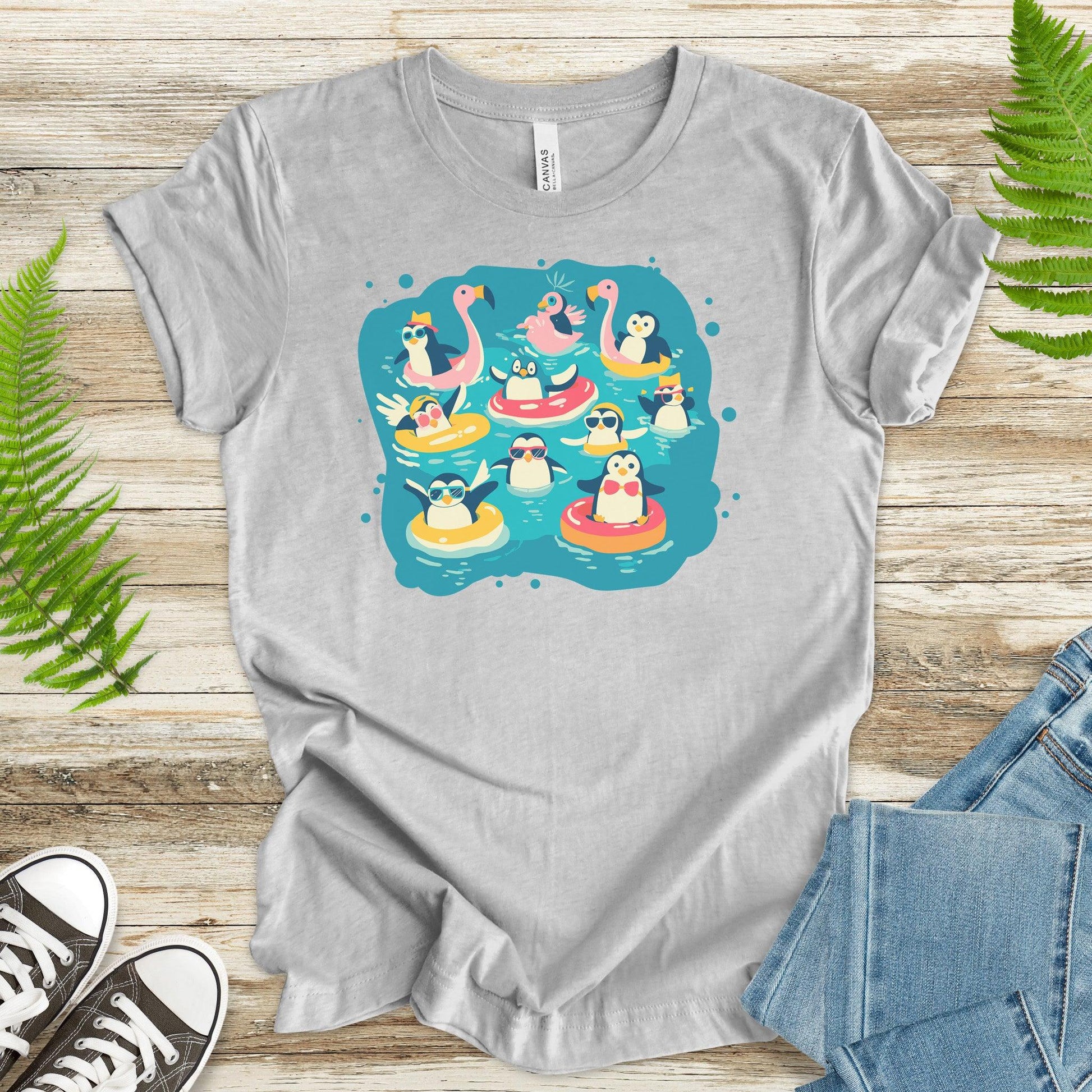 Penguins Pool Party T-Shirt – Fun and Playful Design - TShirtree