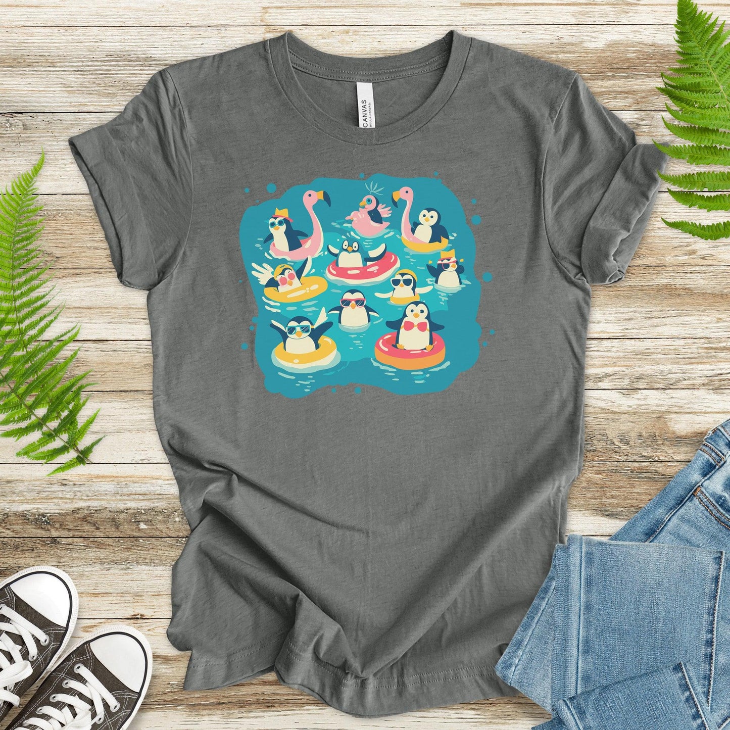 Penguins Pool Party T-Shirt – Fun and Playful Design - TShirtree