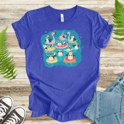 Penguins Pool Party T-Shirt – Fun and Playful Design - TShirtree