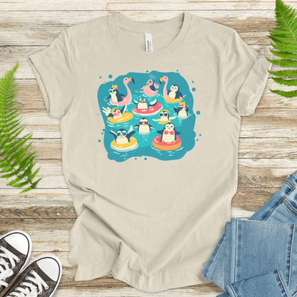 Penguins Pool Party T-Shirt – Fun and Playful Design - TShirtree