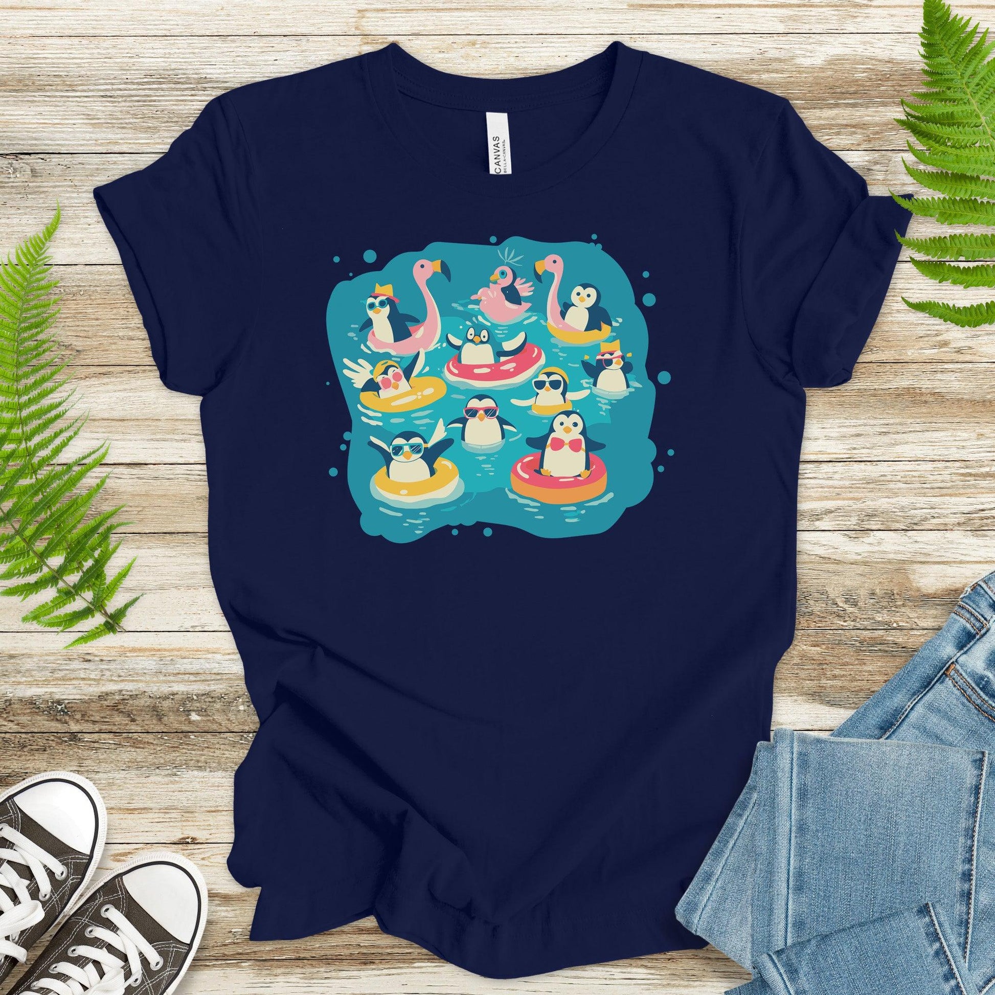 Penguins Pool Party T-Shirt – Fun and Playful Design - TShirtree