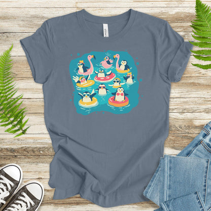 Penguins Pool Party T-Shirt – Fun and Playful Design - TShirtree