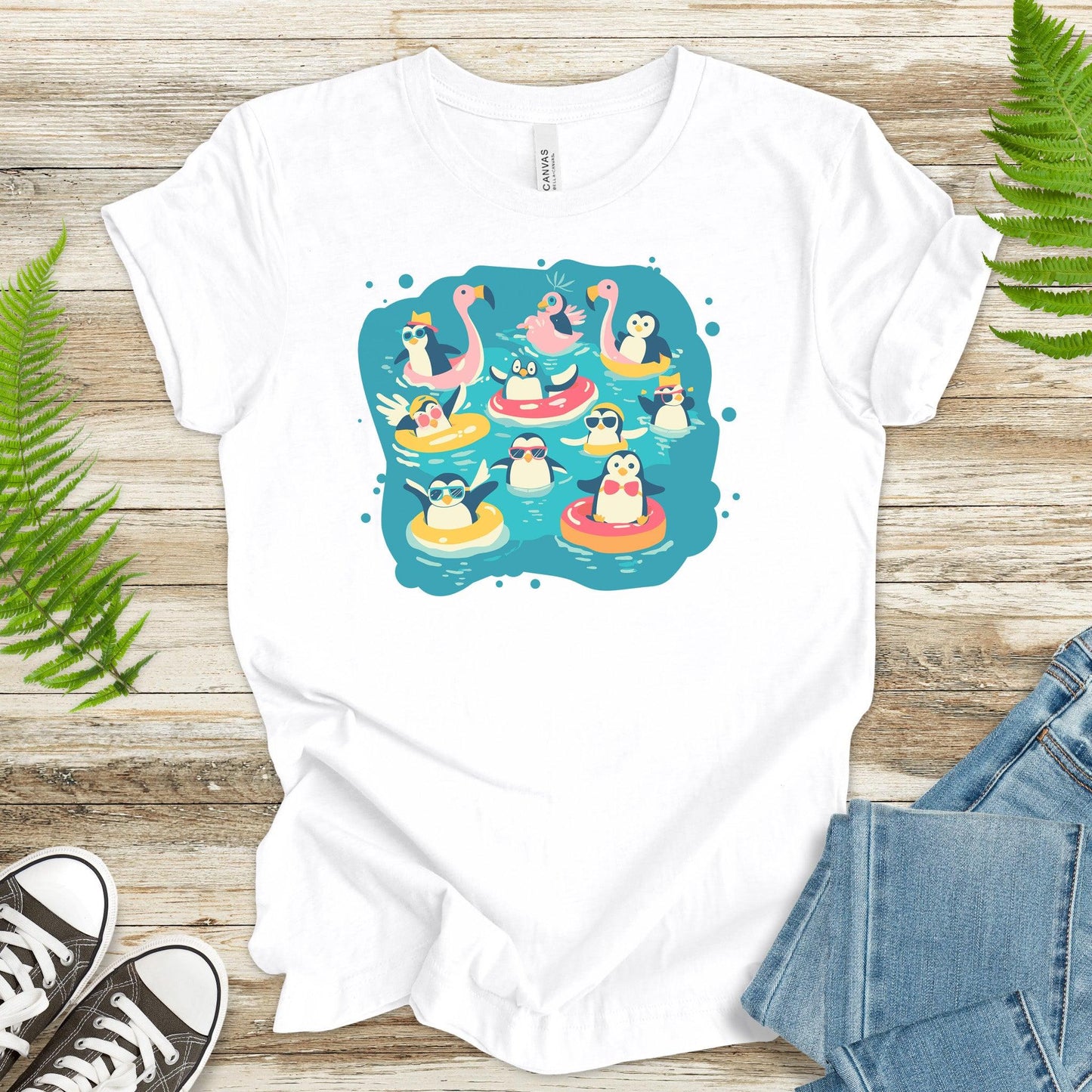 Penguins Pool Party T-Shirt – Fun and Playful Design - TShirtree