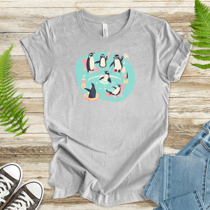 Penguins Pool Party T-Shirt – Fun and Playful Design - TShirtree