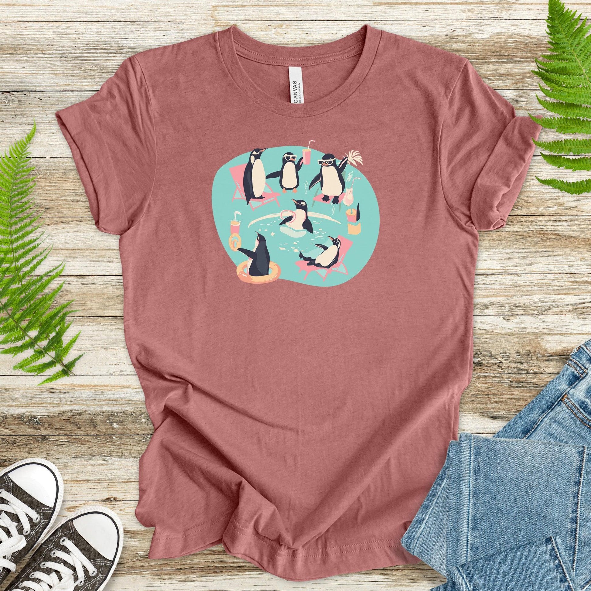 Penguins Pool Party T-Shirt – Fun and Playful Design - TShirtree