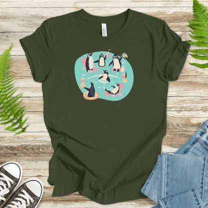 Penguins Pool Party T-Shirt – Fun and Playful Design - TShirtree