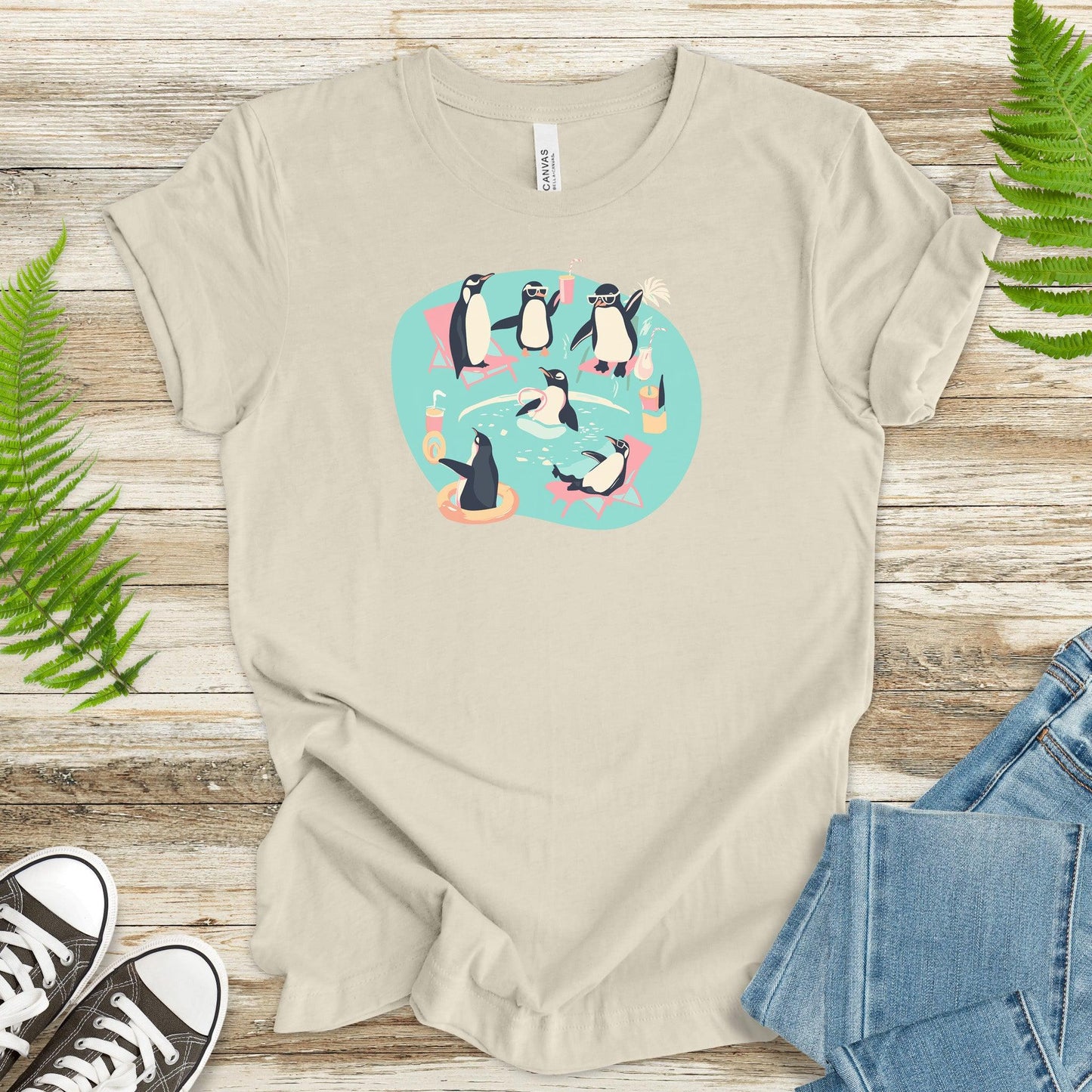 Penguins Pool Party T-Shirt – Fun and Playful Design - TShirtree