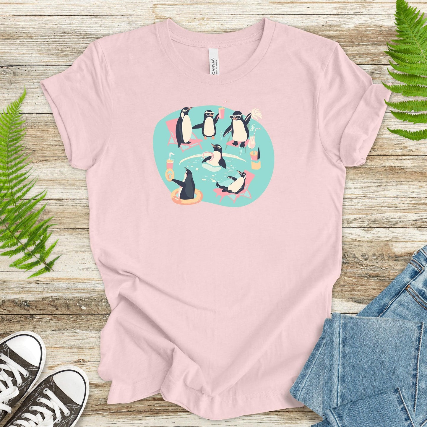 Penguins Pool Party T-Shirt – Fun and Playful Design - TShirtree