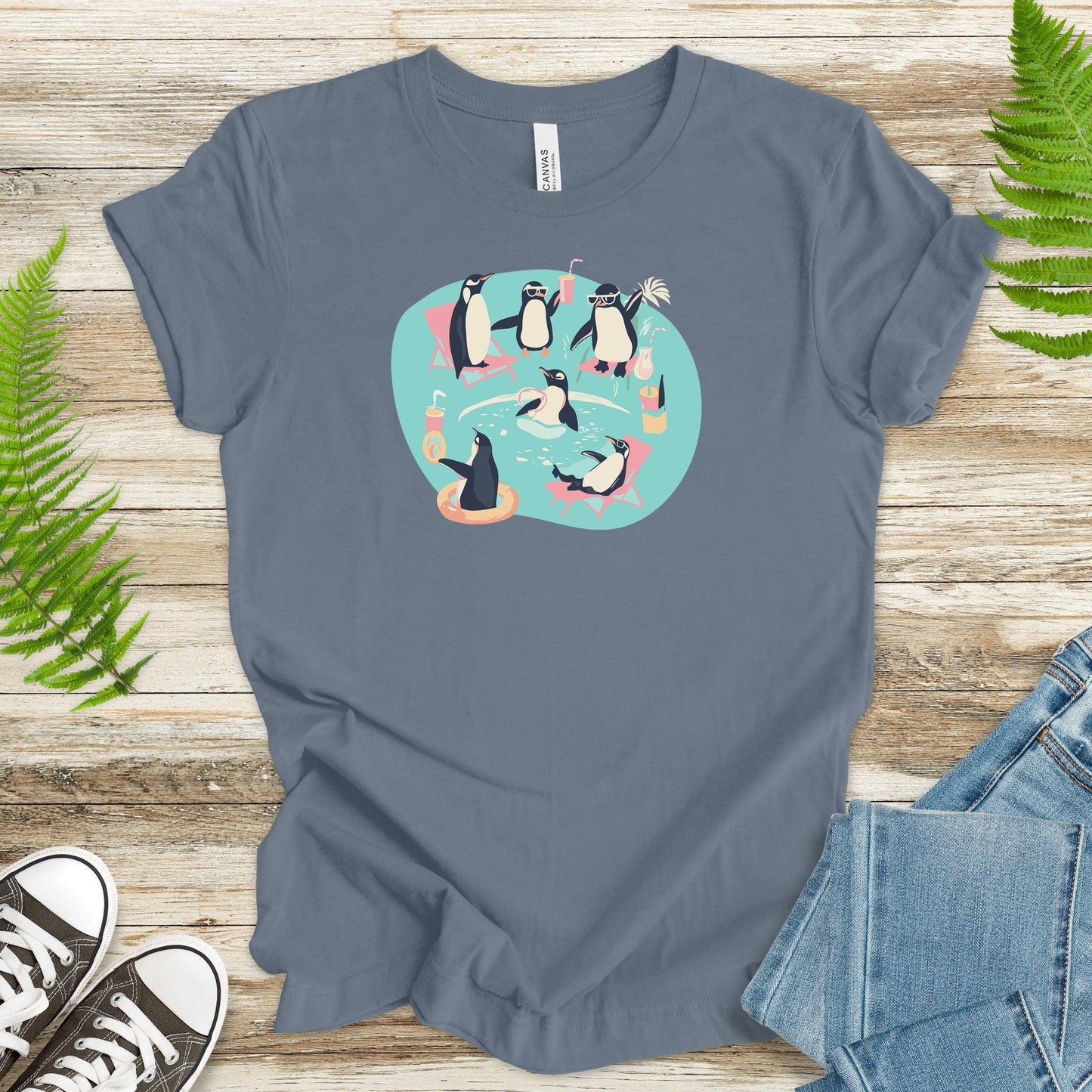 Penguins Pool Party T-Shirt – Fun and Playful Design - TShirtree