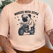 Funny Pug Dog Shirt – Wheeze With Style Tee for Pug Moms, Dads & Dog Lovers