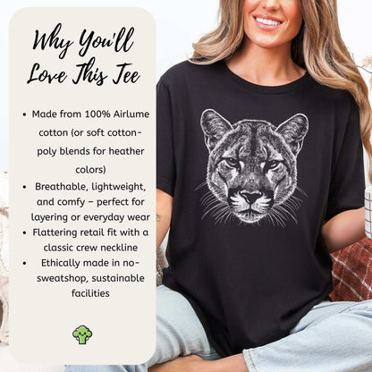 Mountain Lion Spirit Animal T-Shirt – Wild Soul Energy