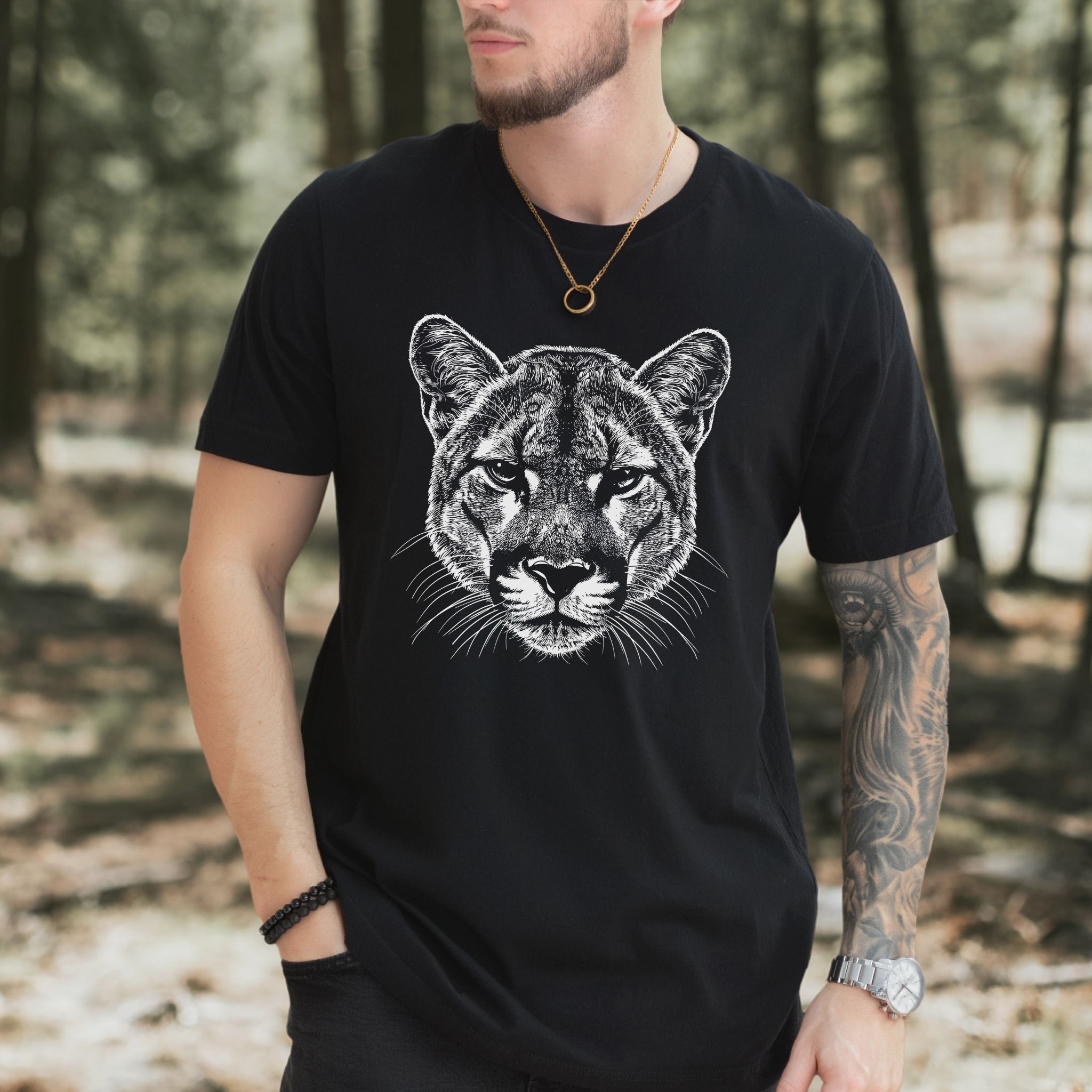 Mountain Lion Spirit Animal T-Shirt – Wild Soul Energy