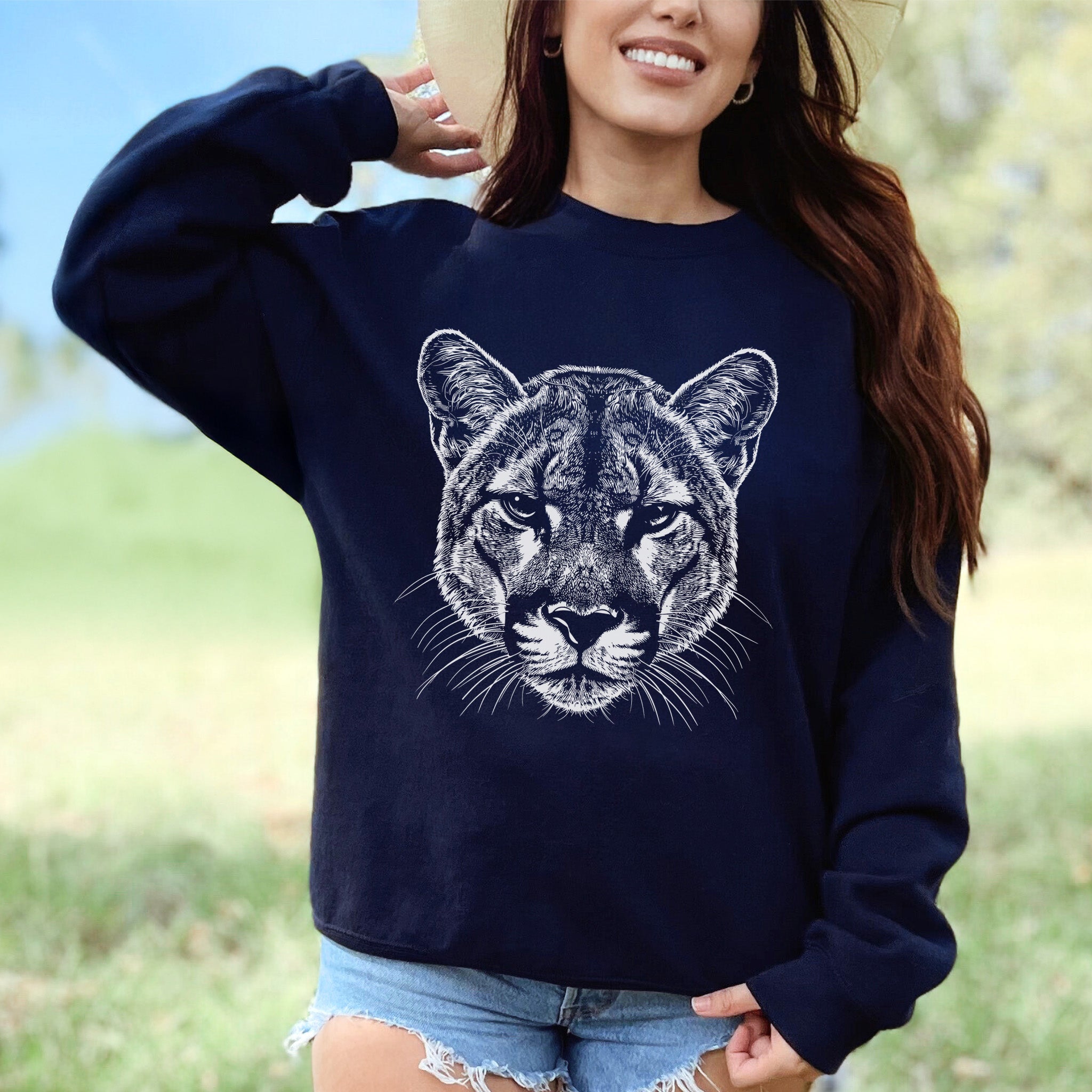 Mountain Lion Sweatshirt – Spirit Animal of Silent Strength & Wild Soul Energy