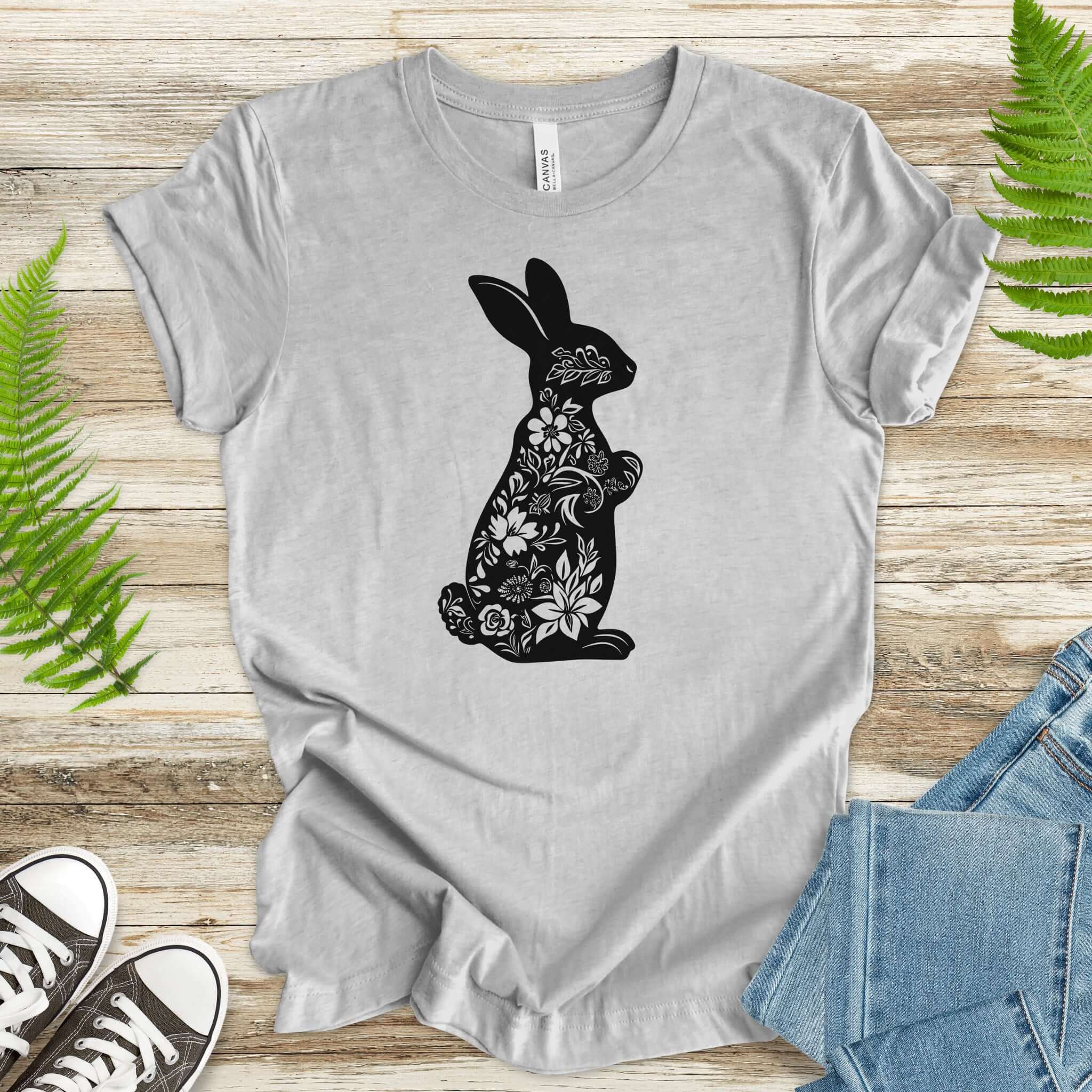 Floral Bunny Easter Delight T-Shirt