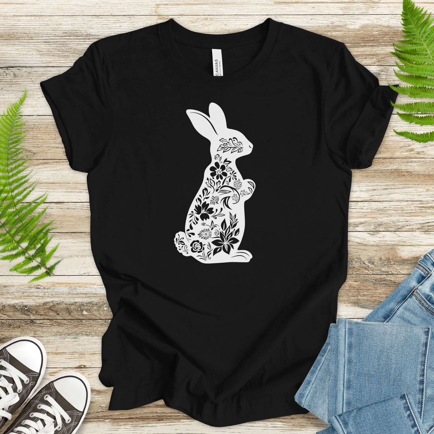 Floral Bunny Easter Delight T-Shirt