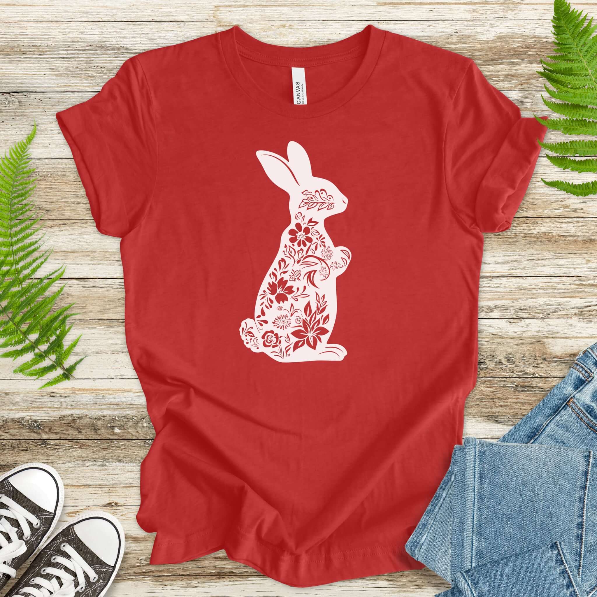 Floral Bunny Easter Delight T-Shirt