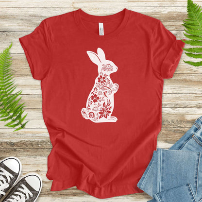 Floral Bunny Easter Delight T-Shirt