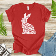 Decorative Floral Bunny Easter T-Shirt