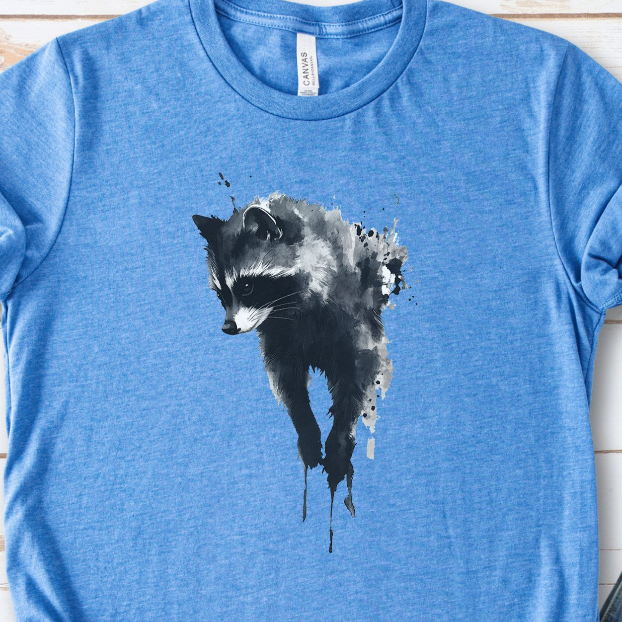 Watercolor Raccoon T-Shirt – Cute Trash Panda Nature Lover Tee
