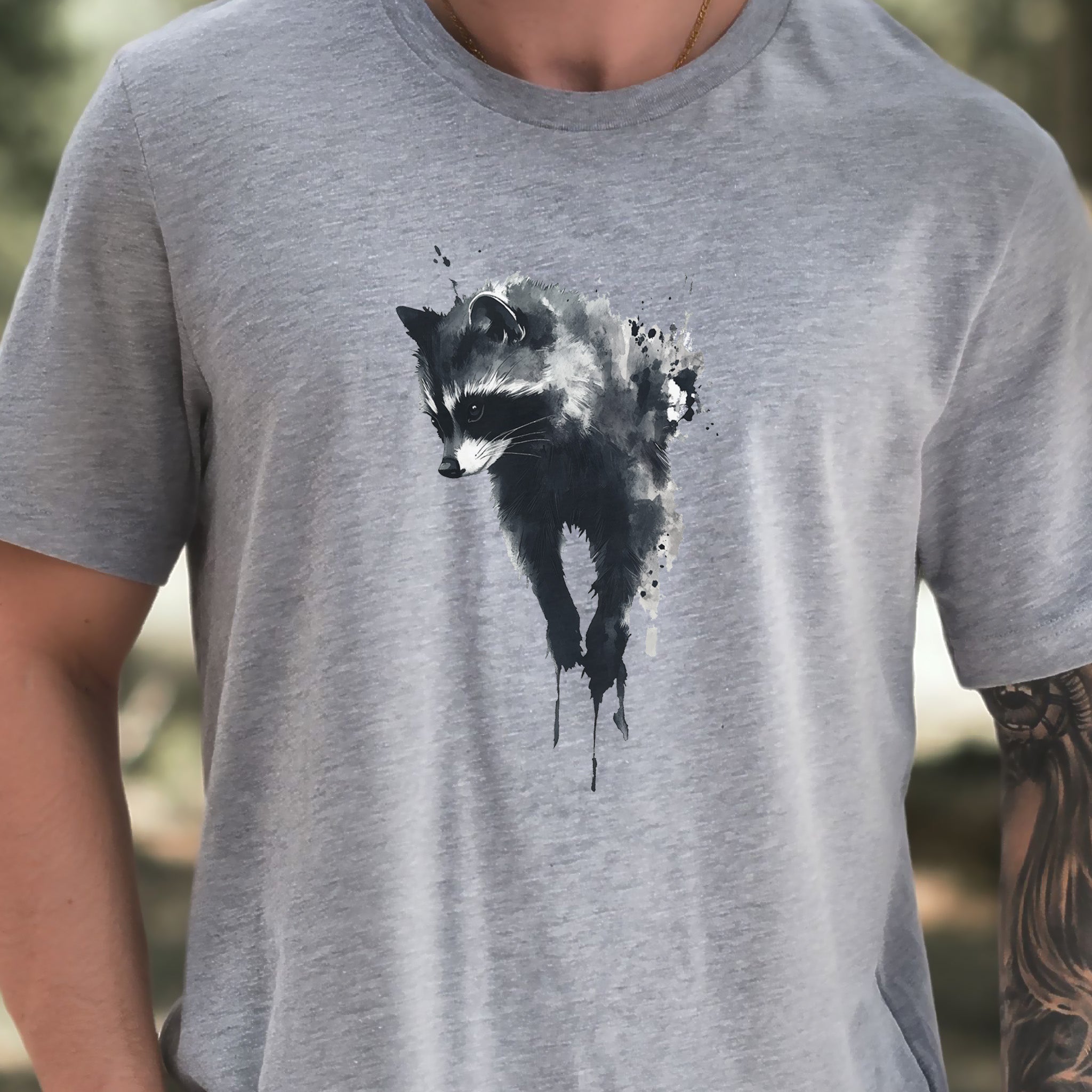 Watercolor Raccoon T-Shirt – Cute Trash Panda Nature Lover Tee