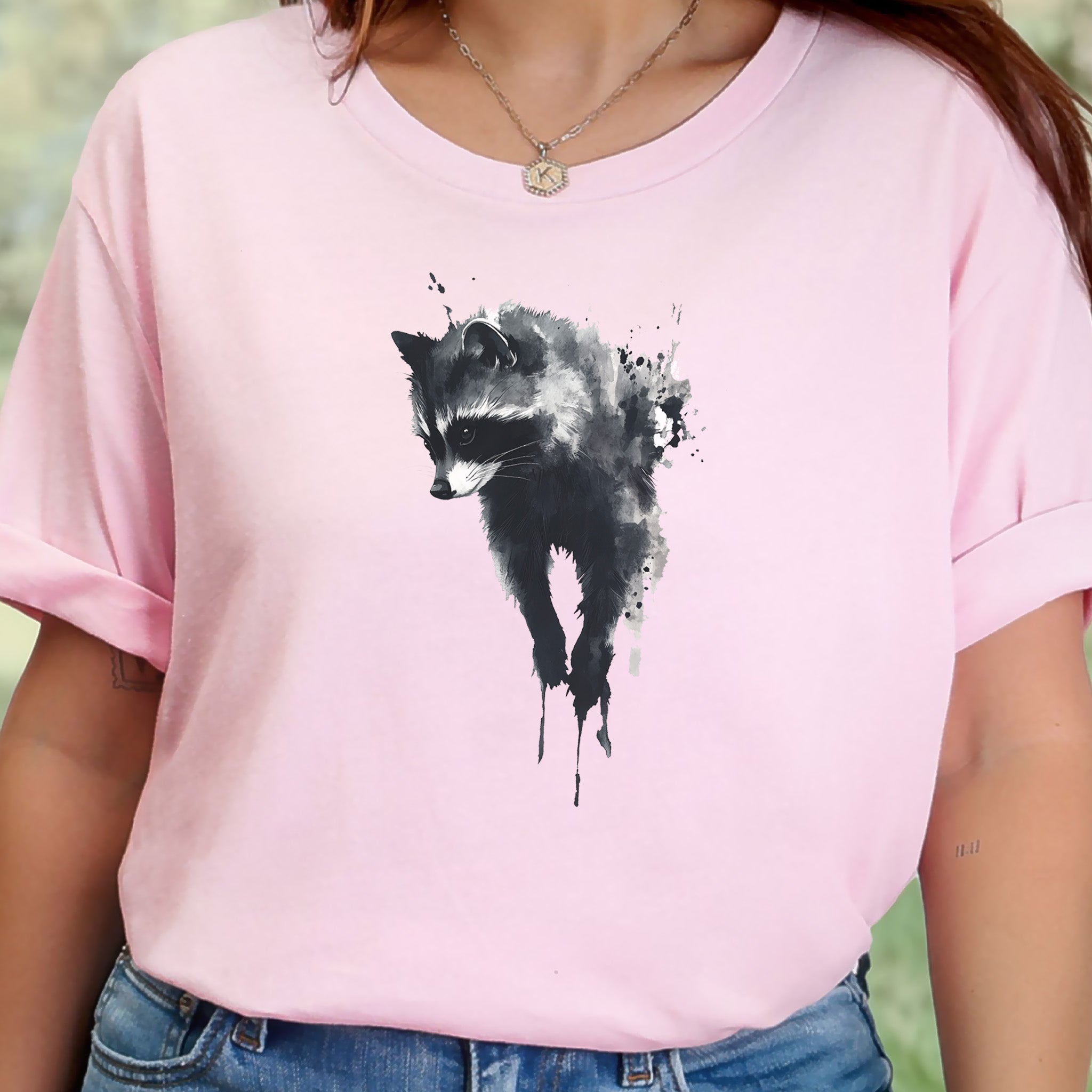 Watercolor Raccoon T-Shirt – Cute Trash Panda Nature Lover Tee