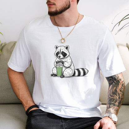 Raccoon Green Smoothie Lover T-Shirt