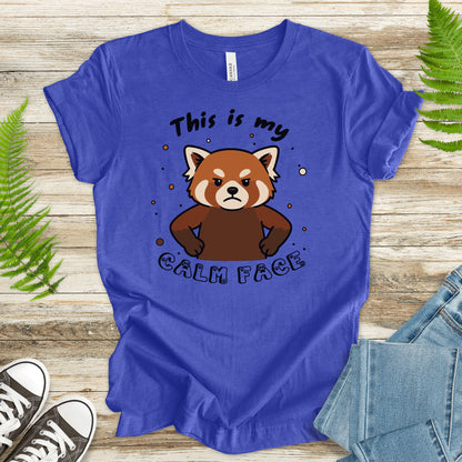 Red Panda Calm Face T-Shirt – Funny Angry Animal Gift Tee