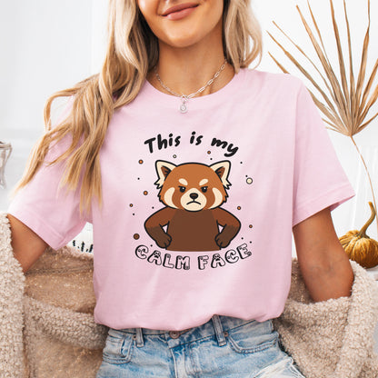 Red Panda Calm Face T-Shirt – Funny Angry Animal Gift Tee