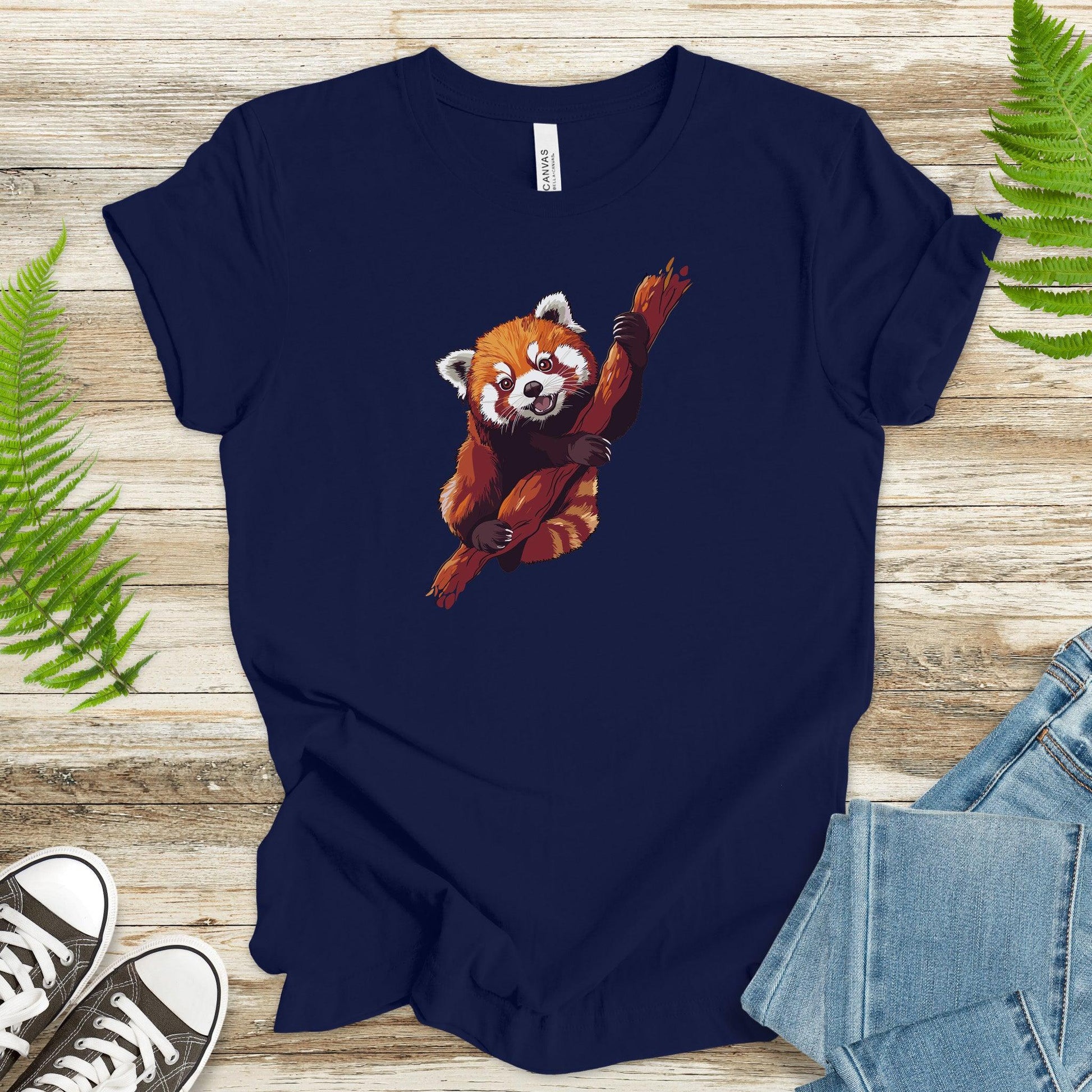 Red Panda on a Branch T-Shirt - TShirtree