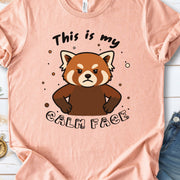 Red Panda Calm Face T-Shirt – Funny Angry Animal Gift Tee