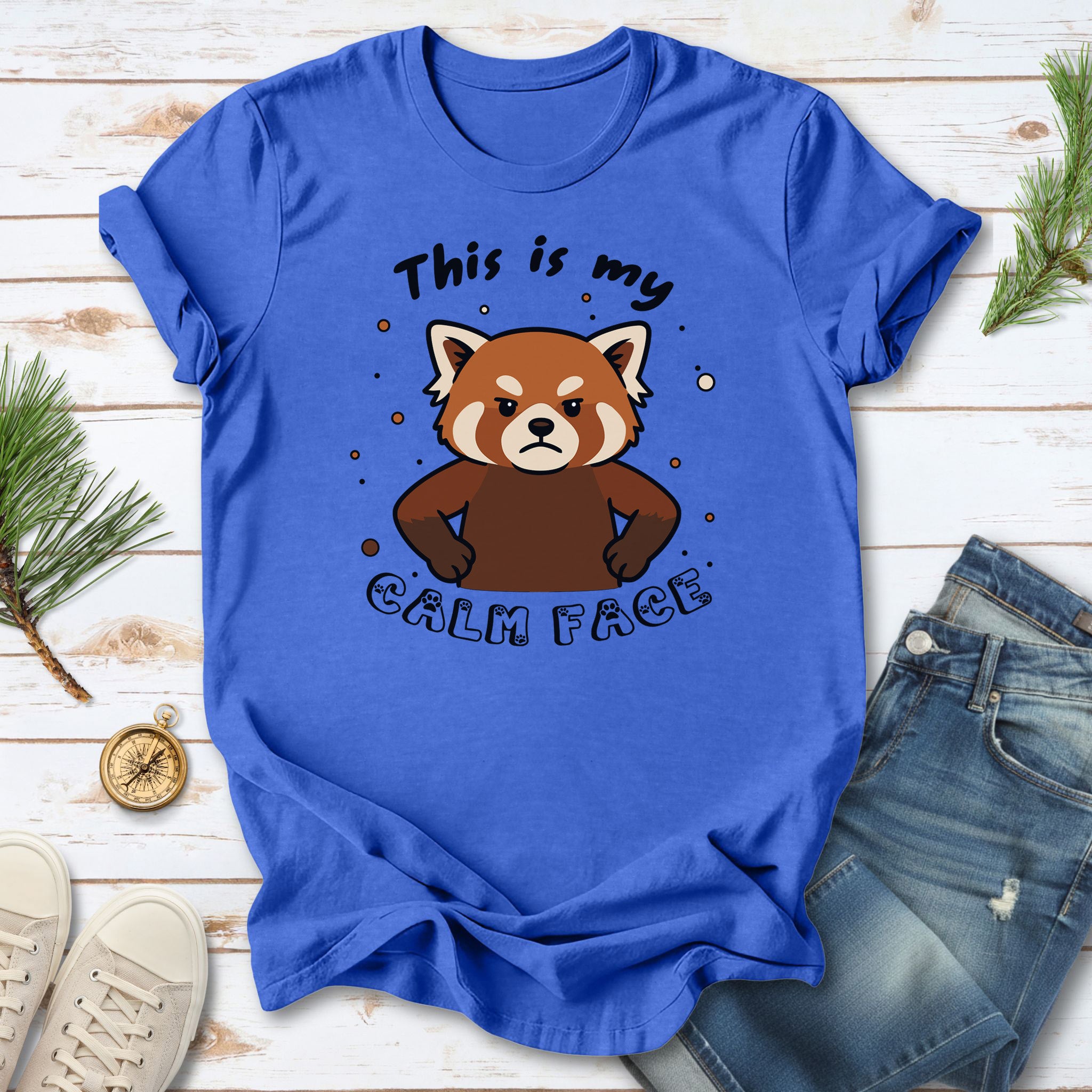 Red Panda Calm Face T-Shirt – Funny Angry Animal Gift Tee