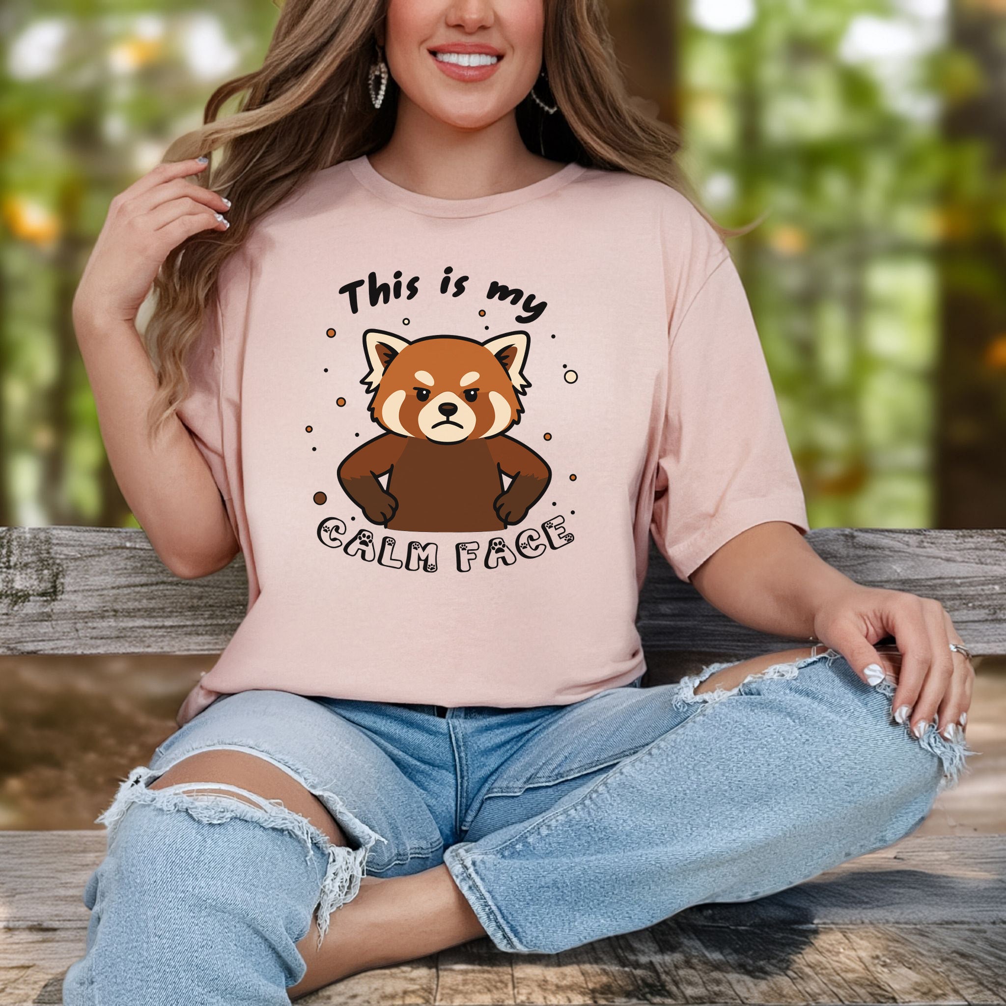 Red Panda Calm Face T-Shirt – Funny Angry Animal Gift Tee