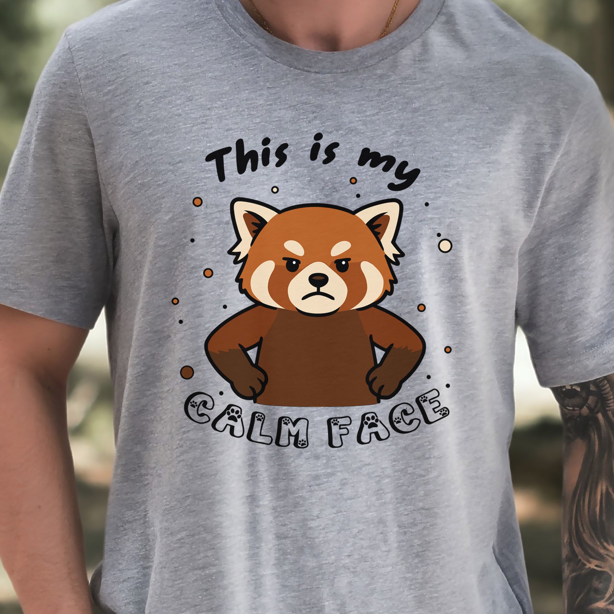 Red Panda Calm Face T-Shirt – Funny Angry Animal Gift Tee