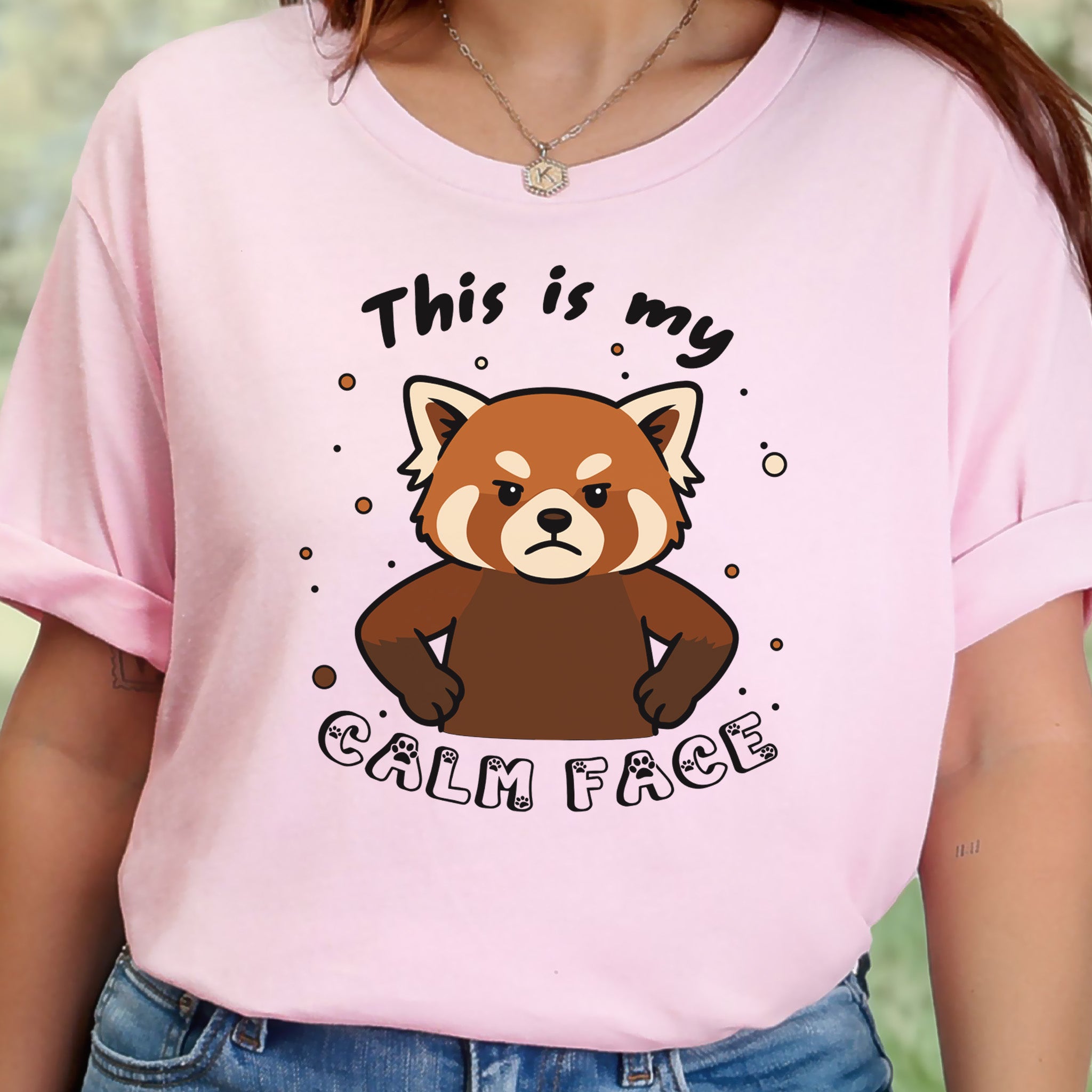 Red Panda Calm Face T-Shirt – Funny Angry Animal Gift Tee