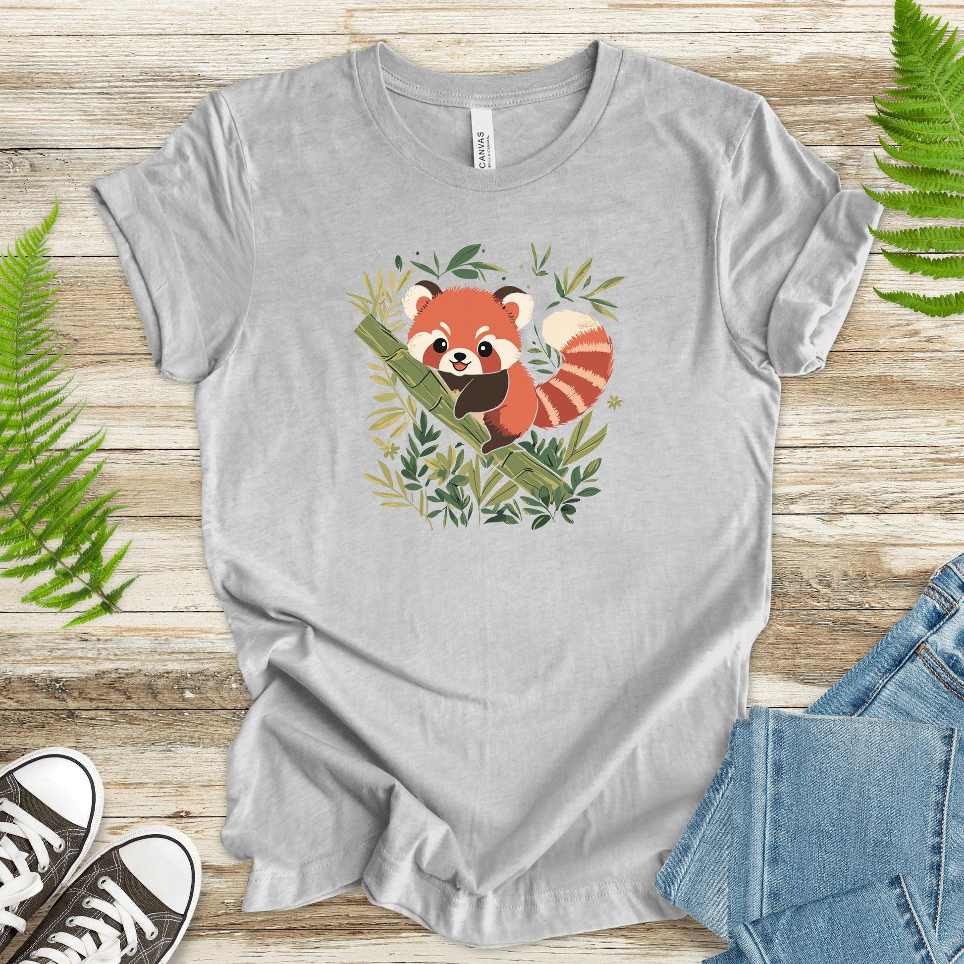 Red Panda with Bamboo T-Shirt - TShirtree