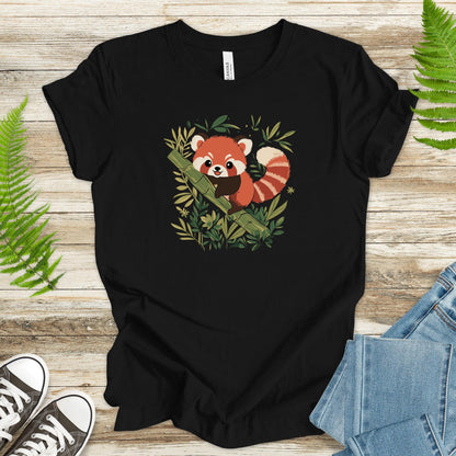 Red Panda with Bamboo T-Shirt - TShirtree