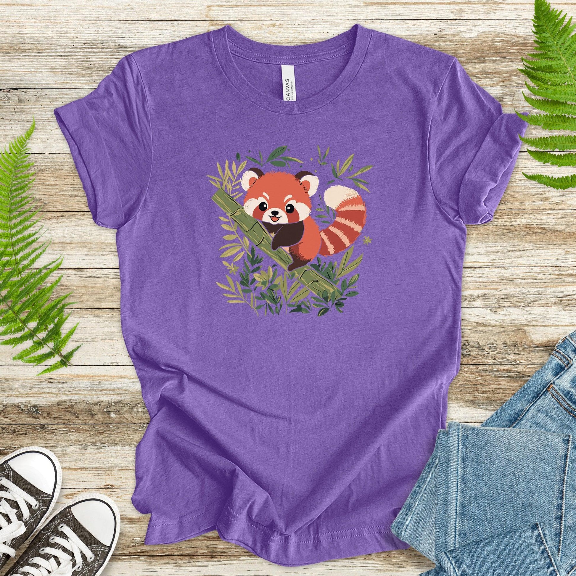 Red Panda with Bamboo T-Shirt - TShirtree