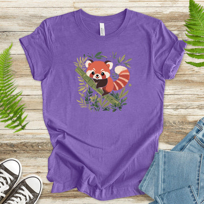 Red Panda with Bamboo T-Shirt - TShirtree