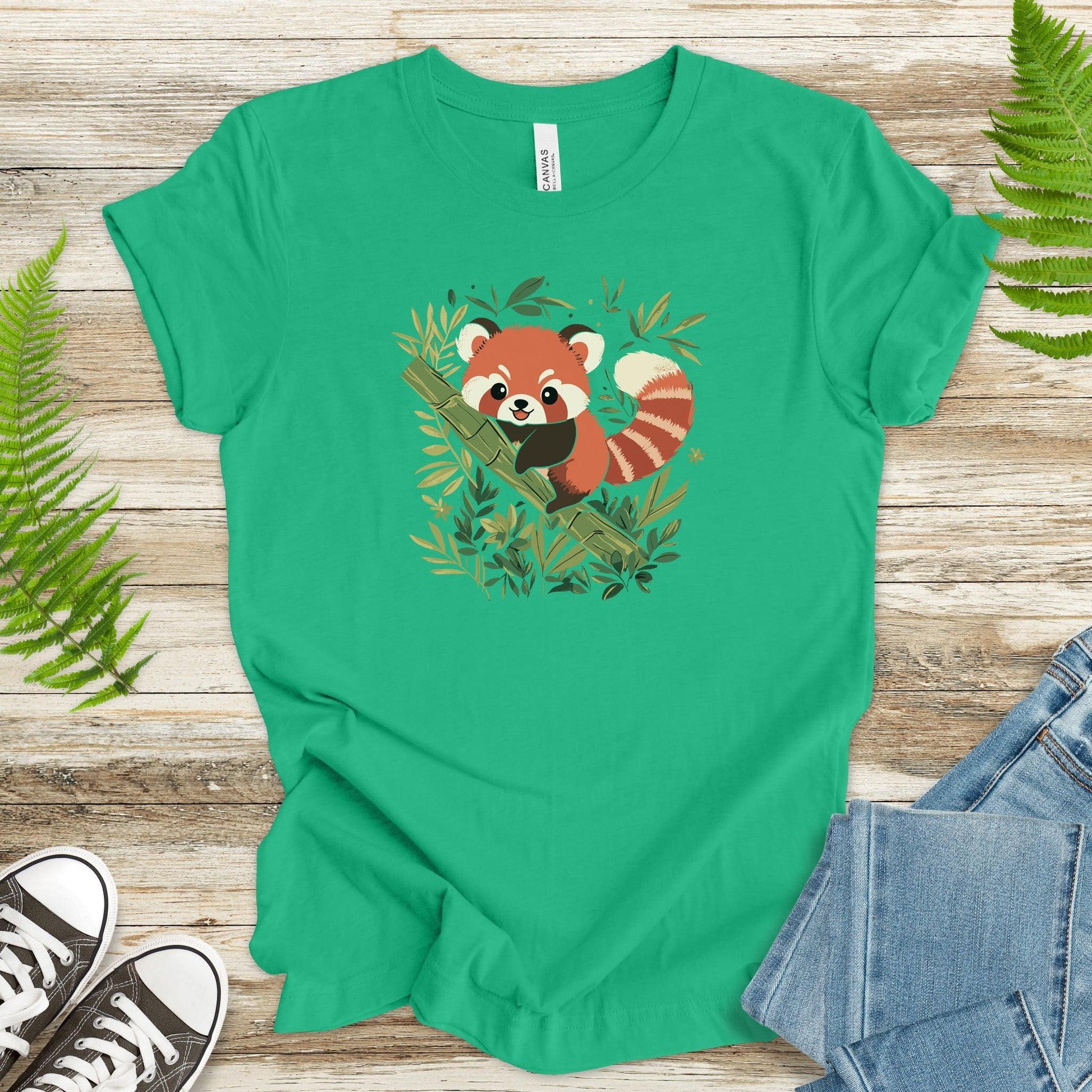 Red Panda with Bamboo T-Shirt - TShirtree