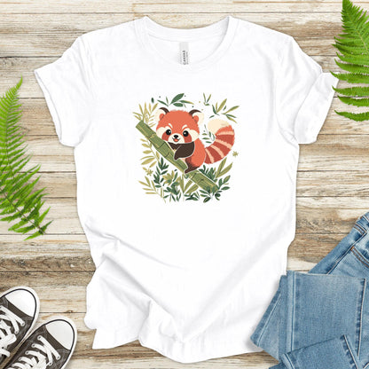 Red Panda with Bamboo T-Shirt - TShirtree