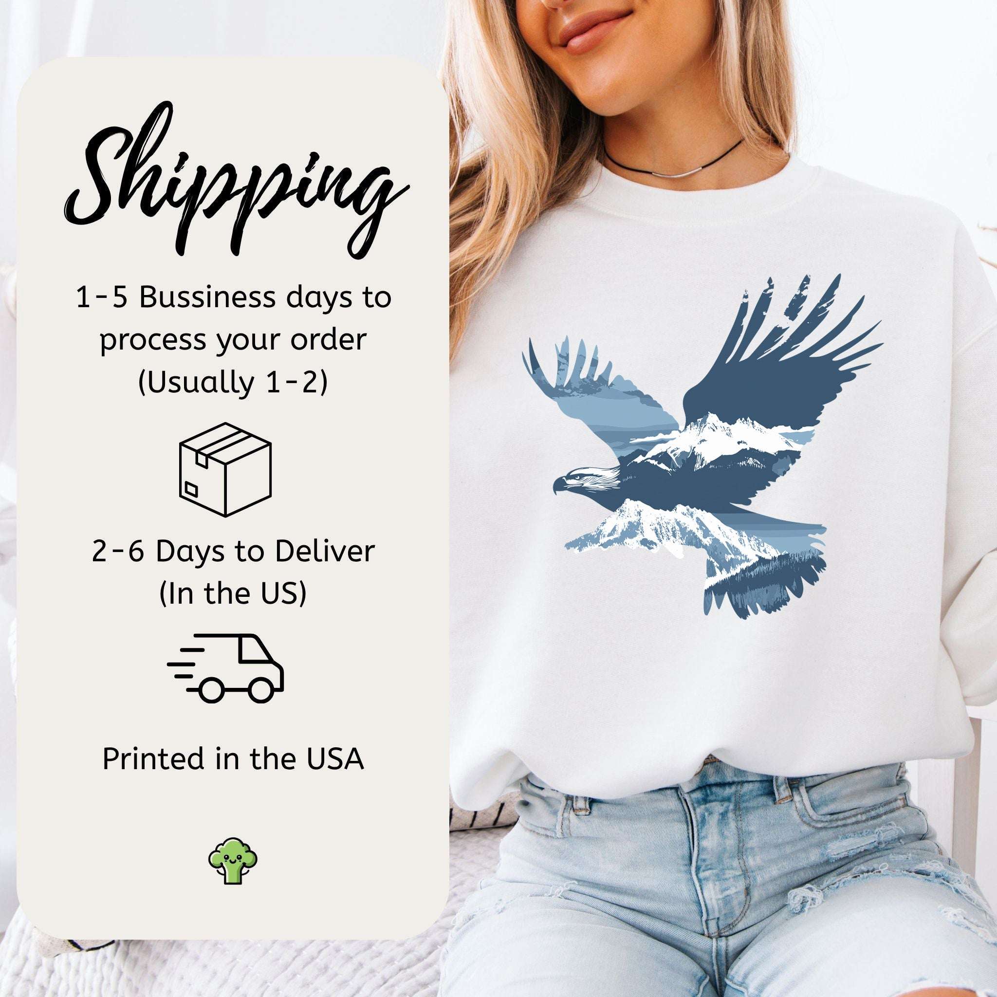 Soaring Eagle Sweatshirt – Mountain Freedom Design for Nature Lovers