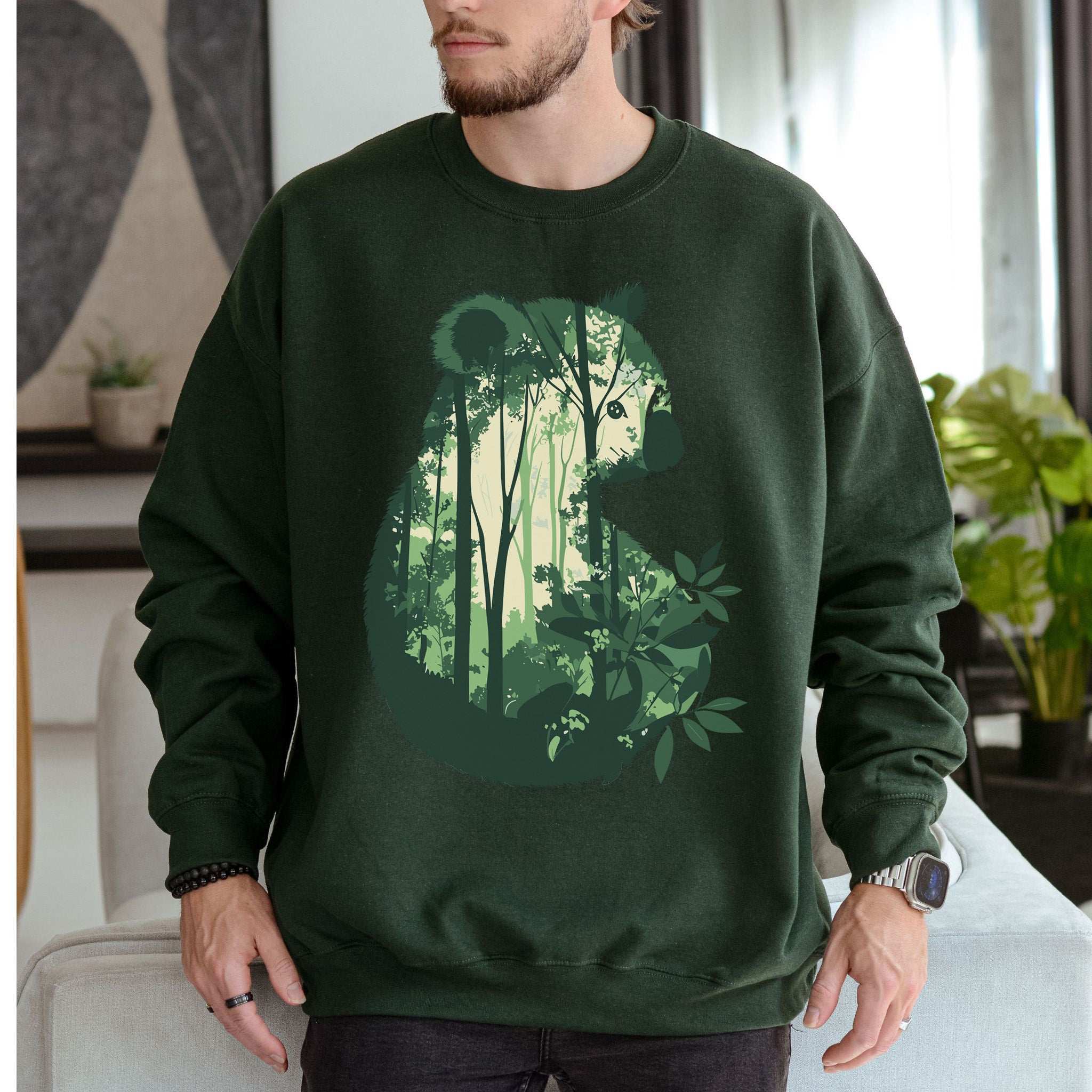Koala Eucalyptus Forest Sweatshirt – Tranquil Spirit Animal in Nature Scene