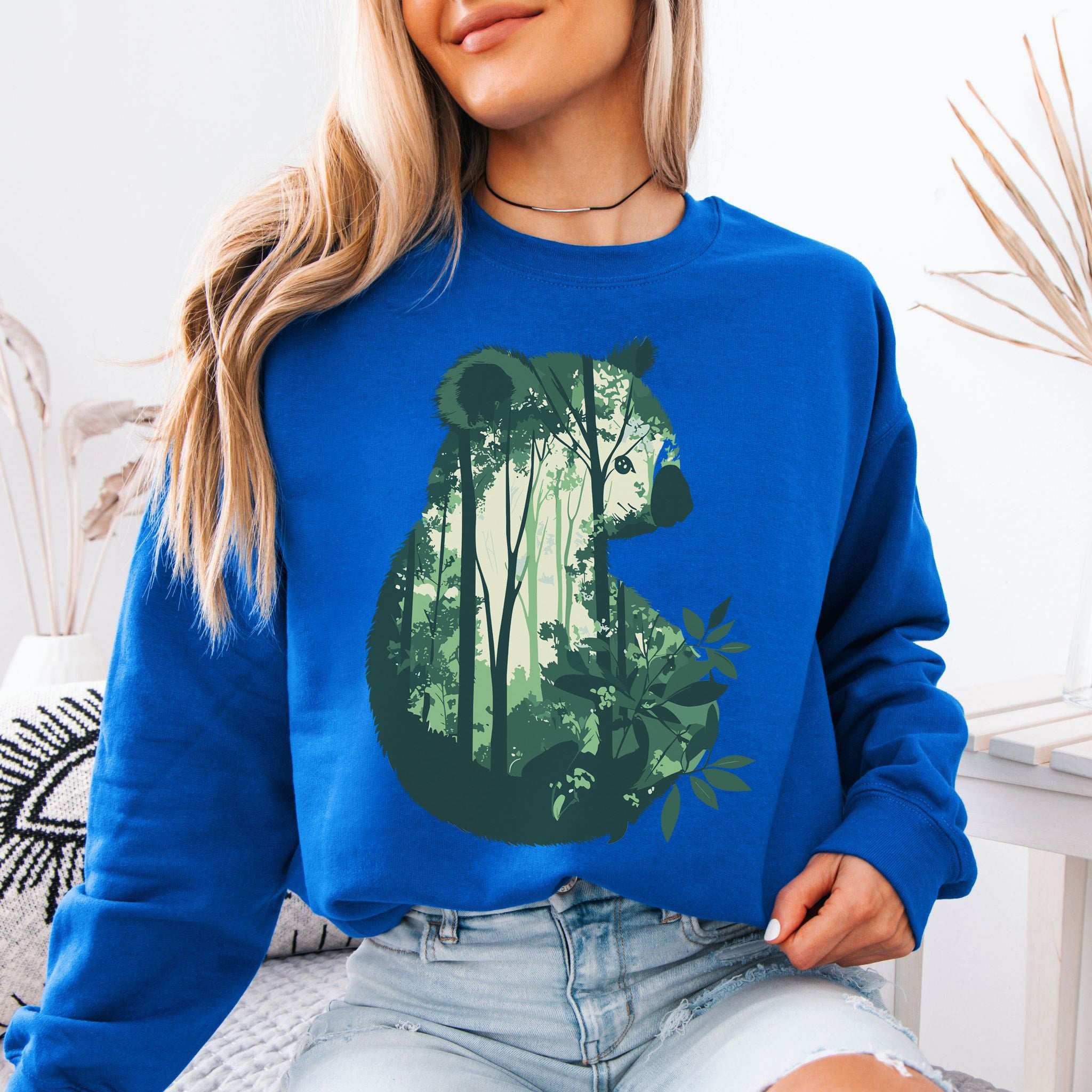 Koala Eucalyptus Forest Sweatshirt – Tranquil Spirit Animal in Nature Scene