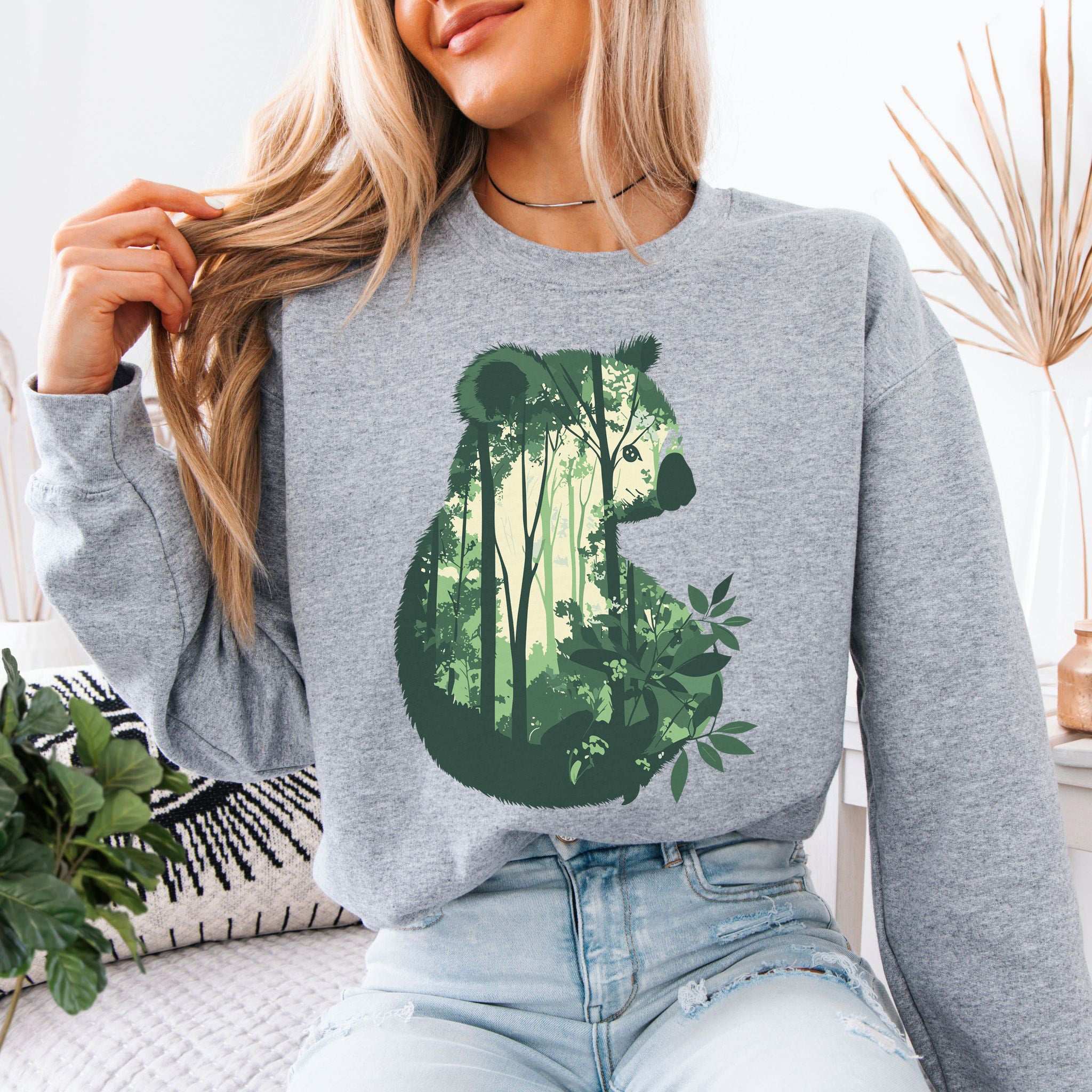 Koala Eucalyptus Forest Sweatshirt – Tranquil Spirit Animal in Nature Scene