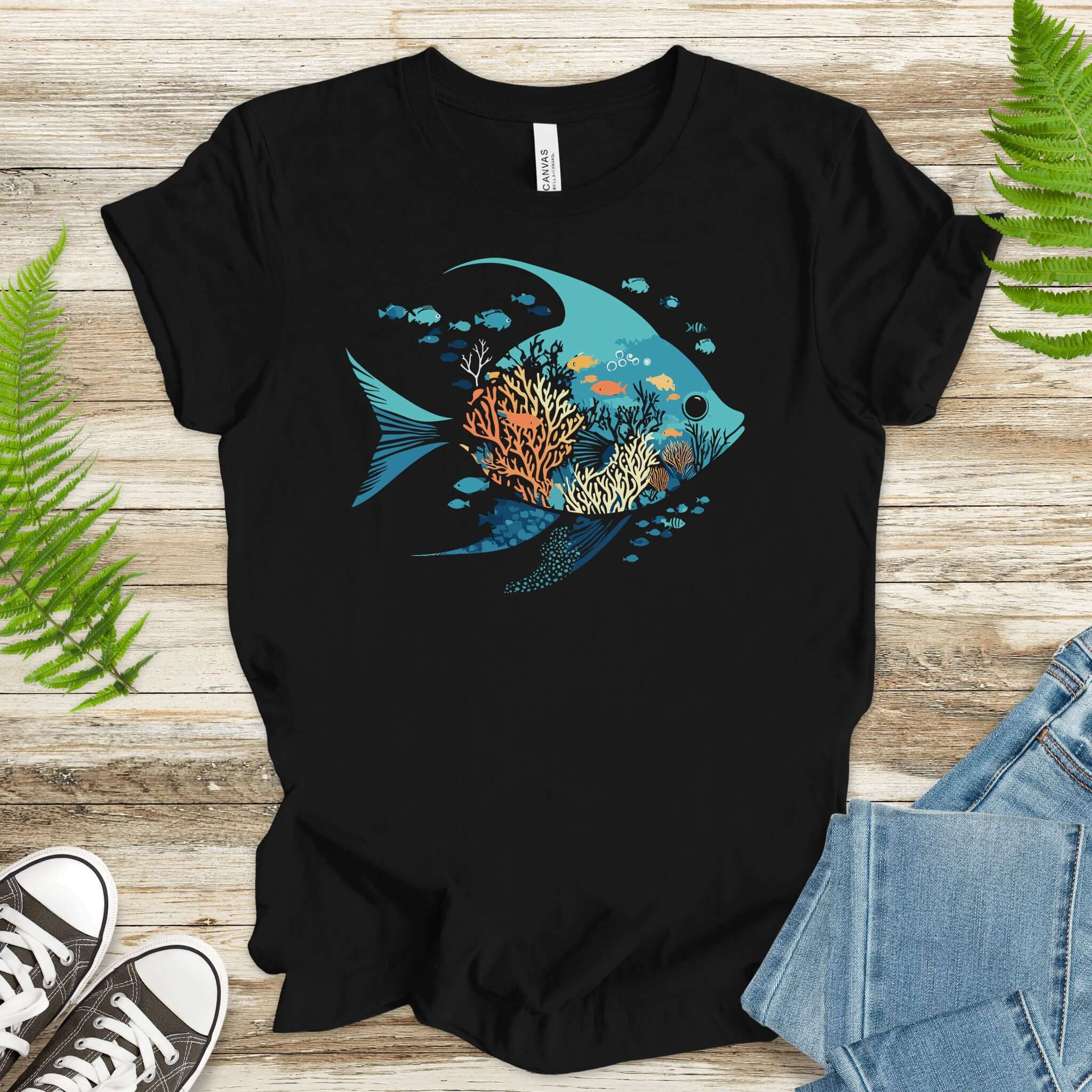 Ocean Dream Fish Silhouette T-Shirt