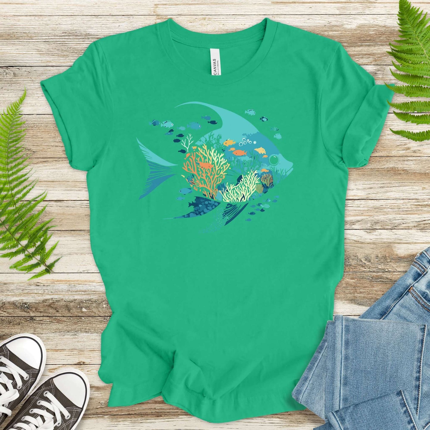 Ocean Dream Fish Silhouette T-Shirt