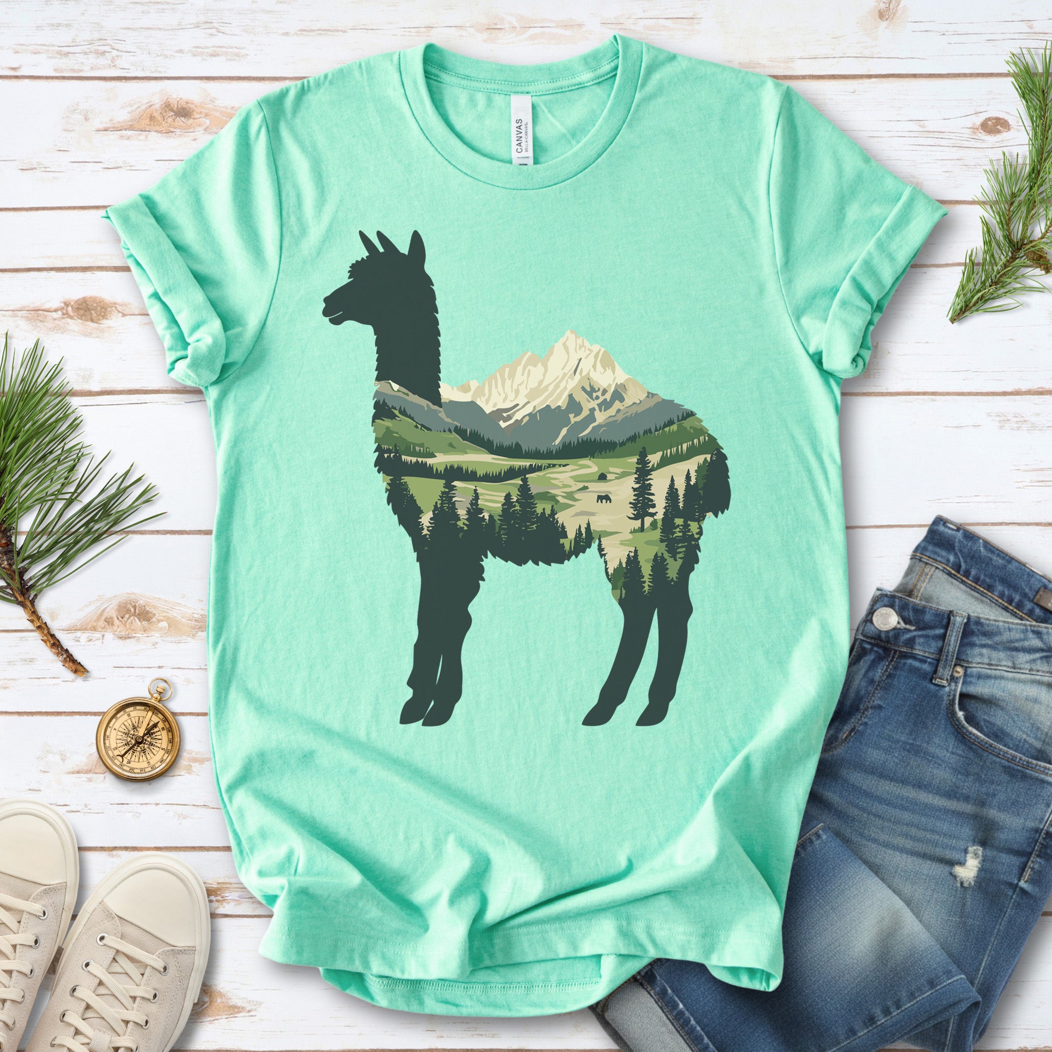 Alpine Alpaca Mountain T-Shirt