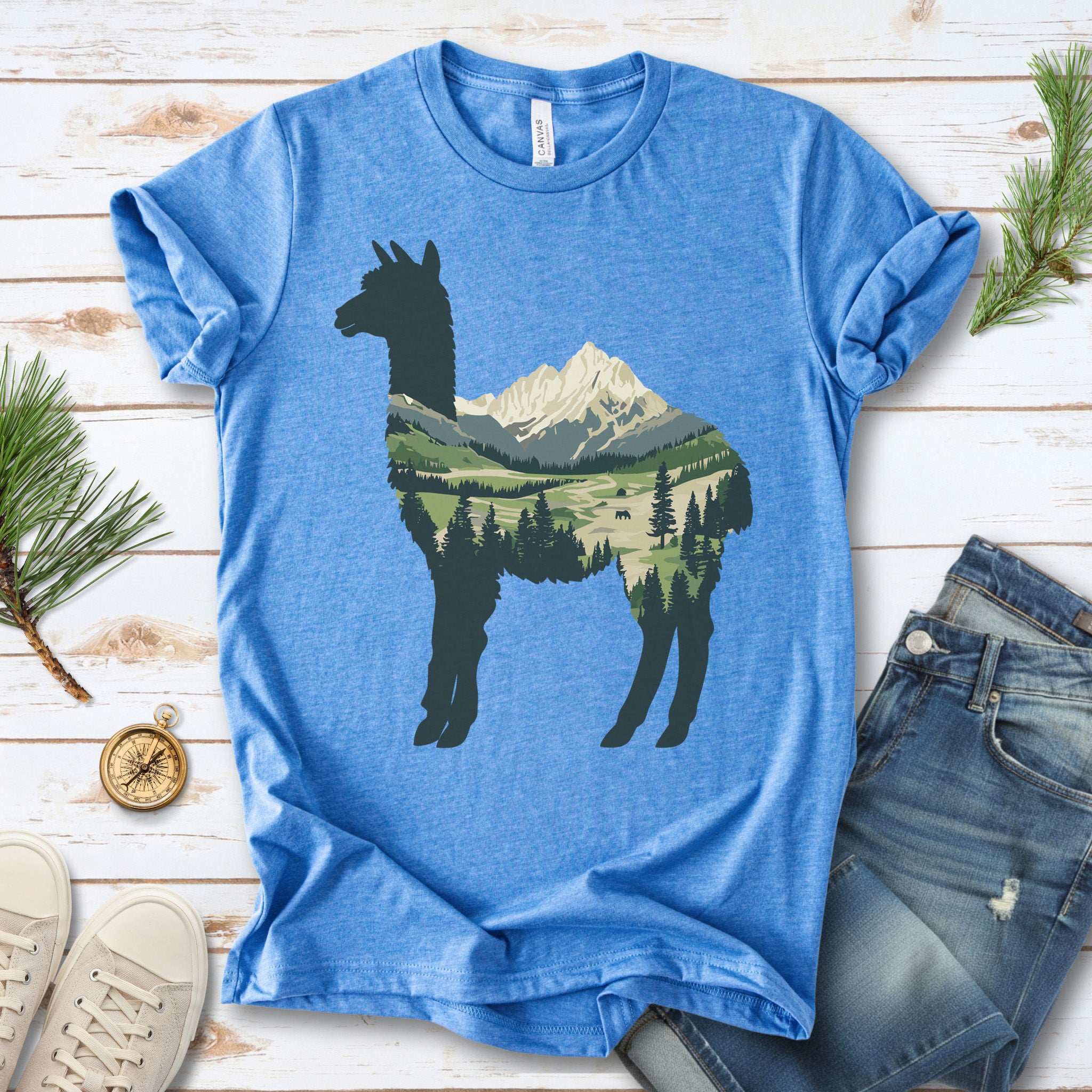 Alpine Alpaca Mountain T-Shirt