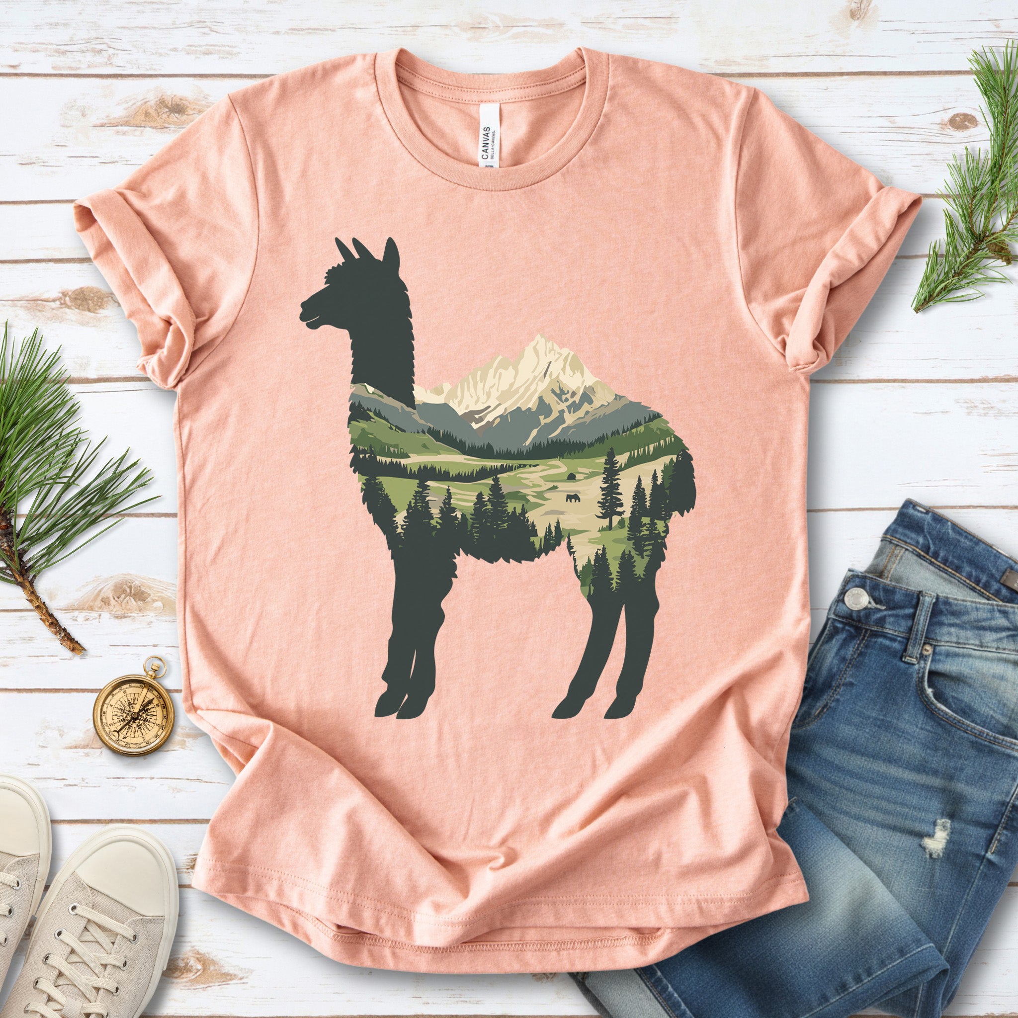 Alpine Alpaca Mountain T-Shirt
