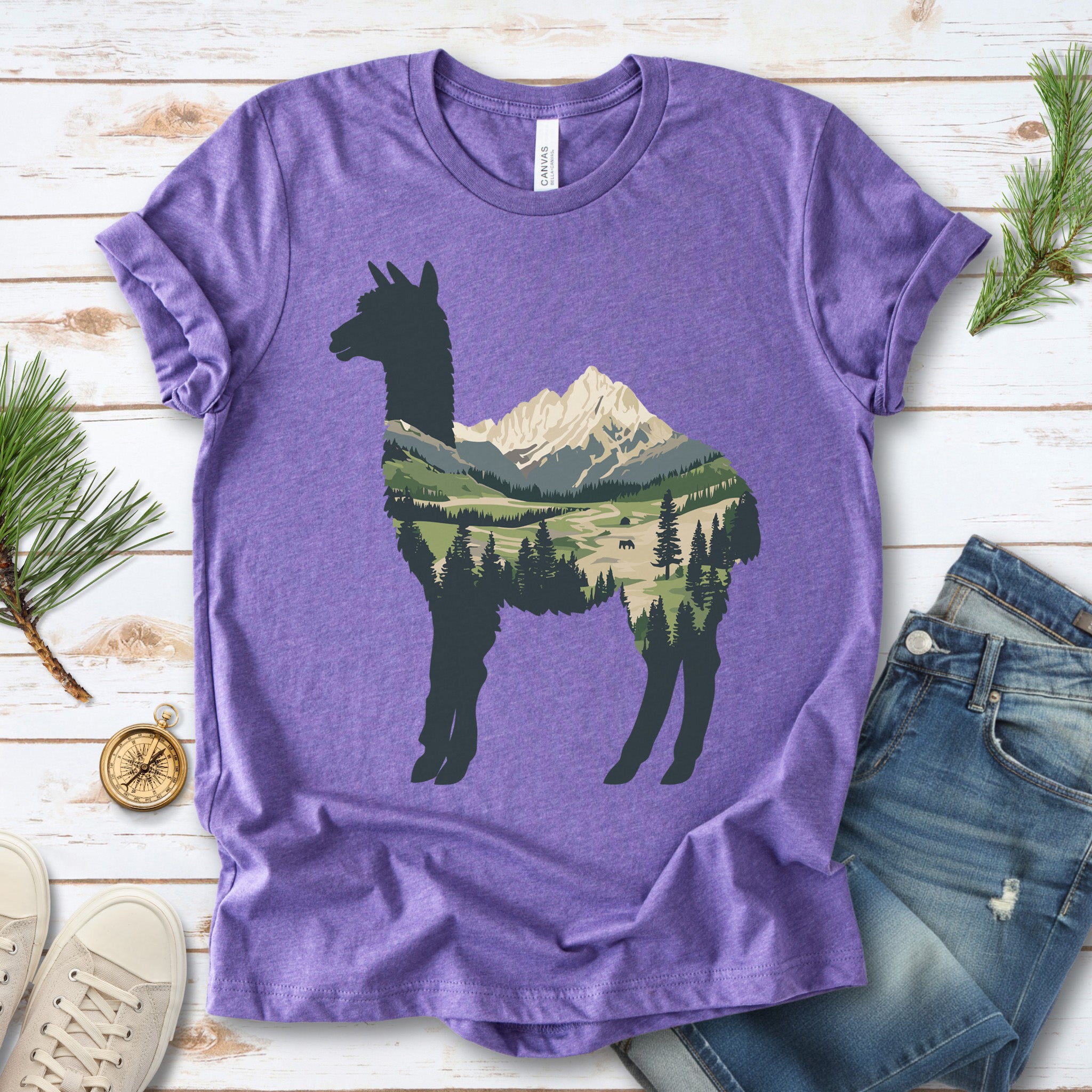 Alpine Alpaca Mountain T-Shirt